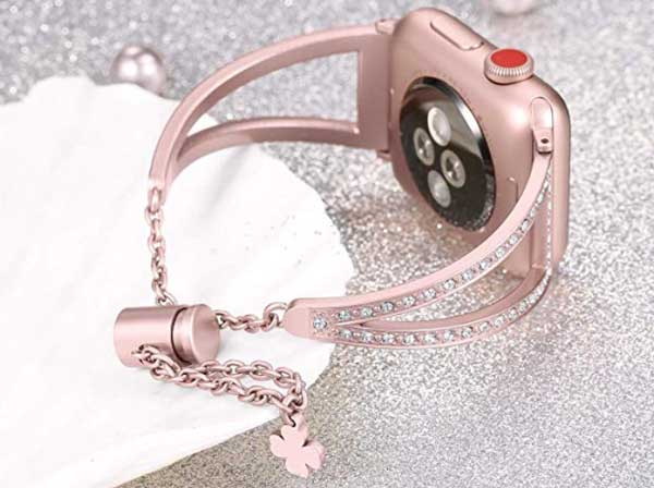 Bling Bantları Metal Takı Bileklik Kayışı