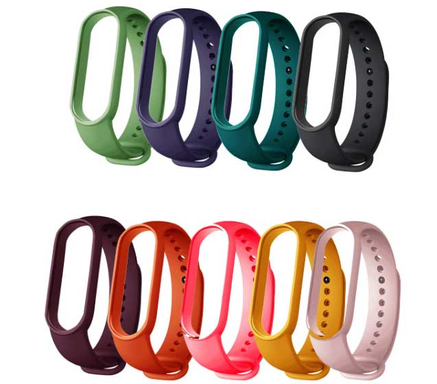 mono-ton-renk-mi-band-5-kayışlar