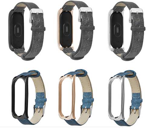 mi band 4 için deri kayış