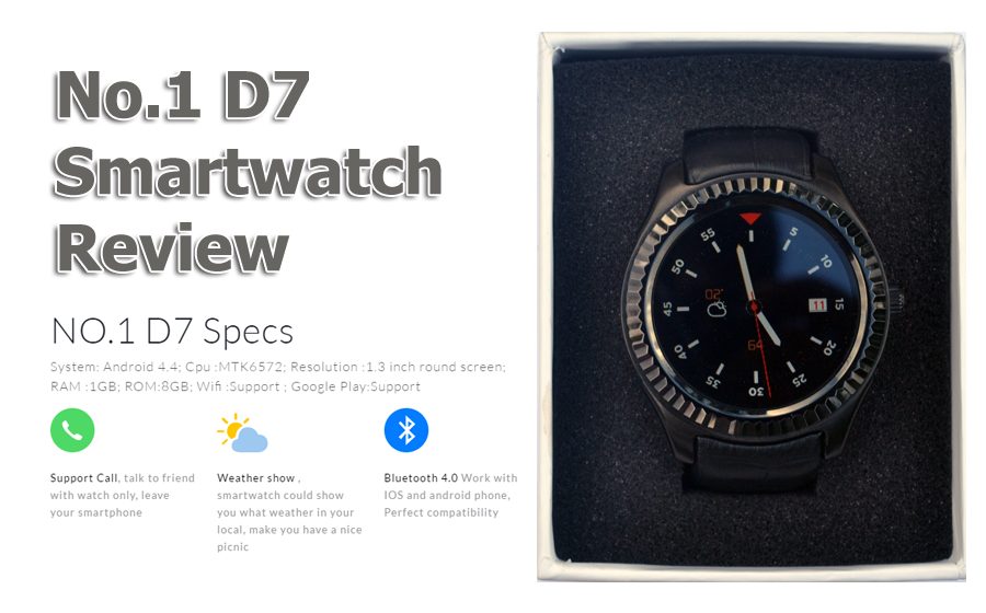 No.1 D7 Smartwatch İncelemesi - Şık Bir Görünüm Android Smartwatch
