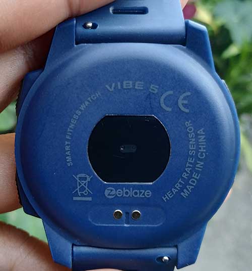Zeblaze Vibe 5'in arka paneli
