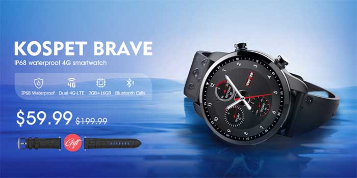KOSPET BRAVE Smartwatch Bahar İndirimi Banggood.com'da