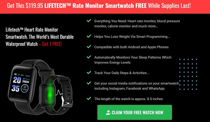 LifeTech Akıllı Saat – Basit Sağlık Giyilebilir