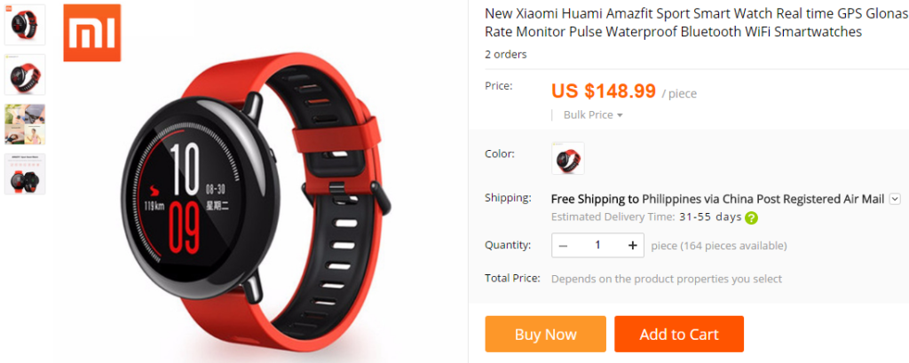 XIAOMI AMAZFIT Akıllı Saat 1 ALIExpress