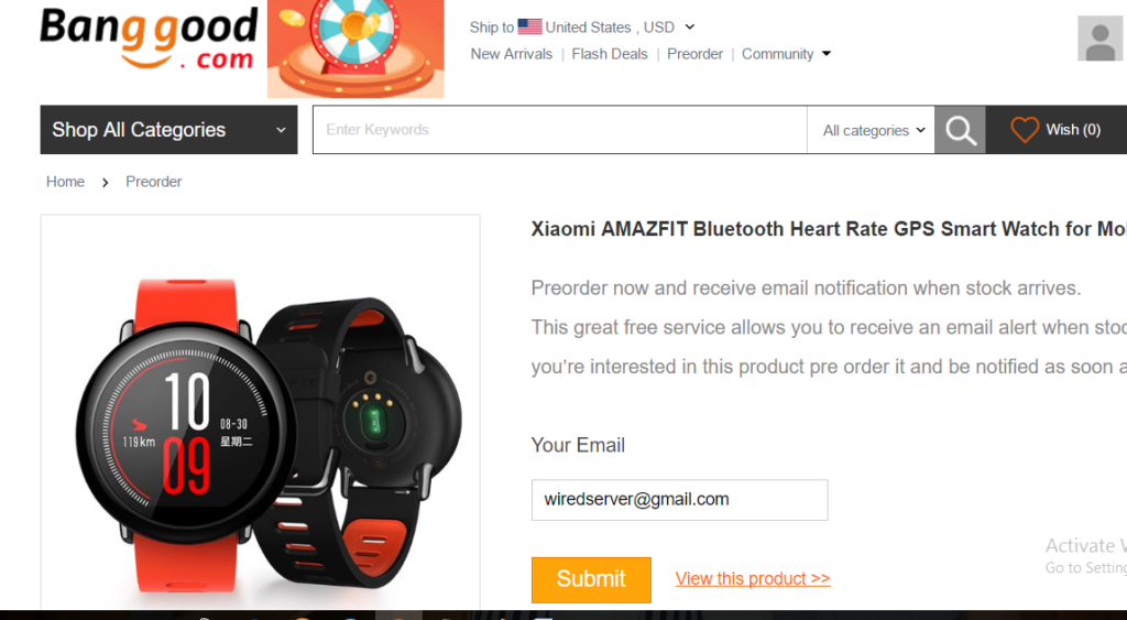Xiaomi Amazfit Akıllı Saat-Banggood