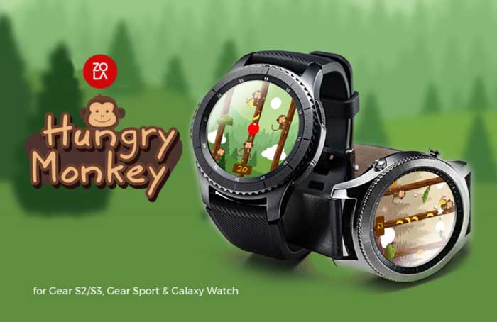 Samsung Galaxy Watch Active için Hungry Monkey uygulaması