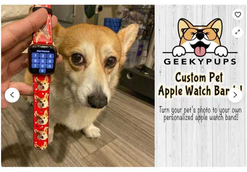 Özel Pet Art Portre Apple Saat Kayışı