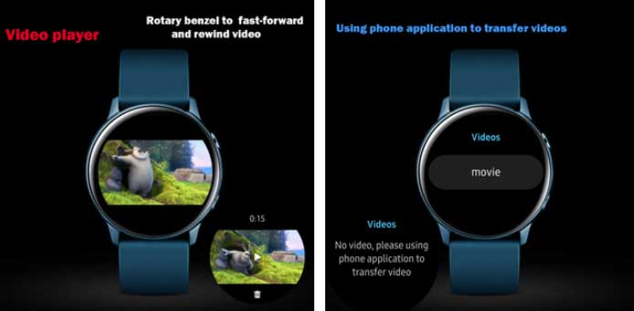 Galaxy Watch Active 2 için Video Oynatıcı Pro
