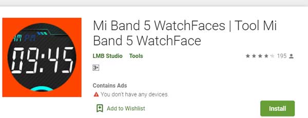Mi Band 5 saat yüzleri