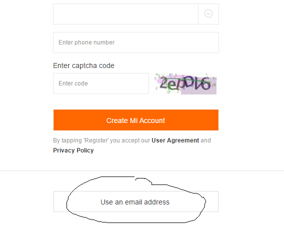 mi-band-2 için e-posta adresini kullan