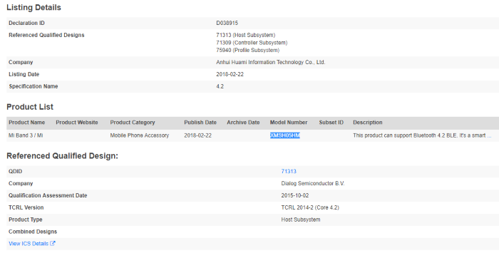 Xiaomi Mi Band 3 Geliyor, Sonunda Bluetooth Sertifikasını Aldı