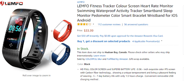 Amazon Kupon Kodunda LEMFO Fitness Takipçileri ve Akıllı Saat Fırsatı