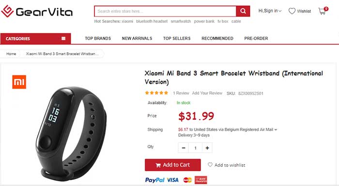 Xiaomi Mi Band 3 Uluslararası Sürüm – Kupon Kodu: MIBAND3IV